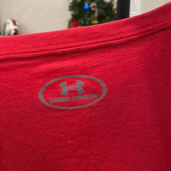 MENS size large red under armour short sleeved tee - Picture 4 of 4
